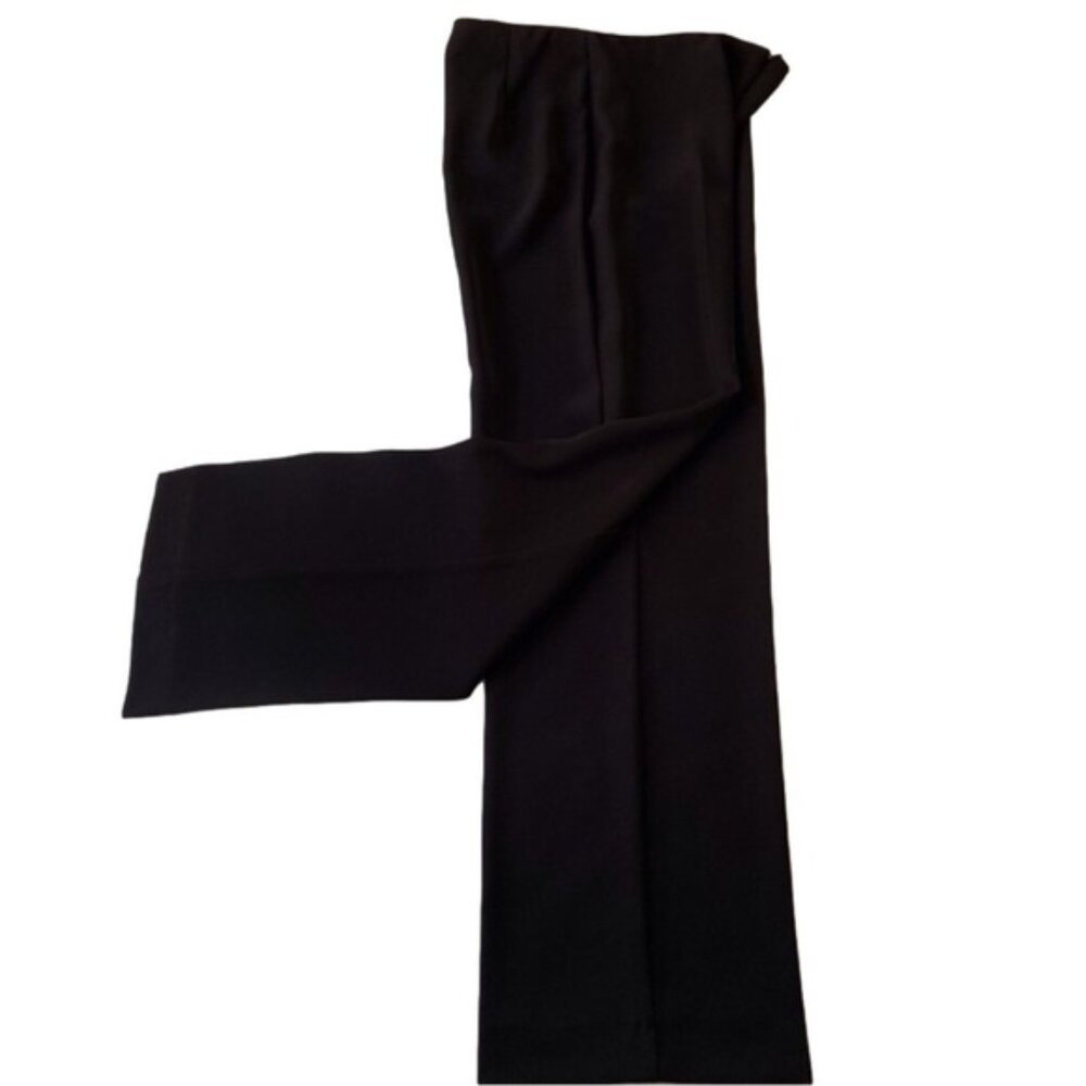 Joseph Ribkoff black trouser pants front zipper wide contemporary 8-10
